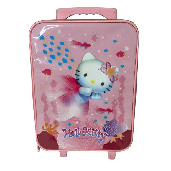 Vintage 2002 Sanrio Hello Kitty Mermaid Pink Suitcase